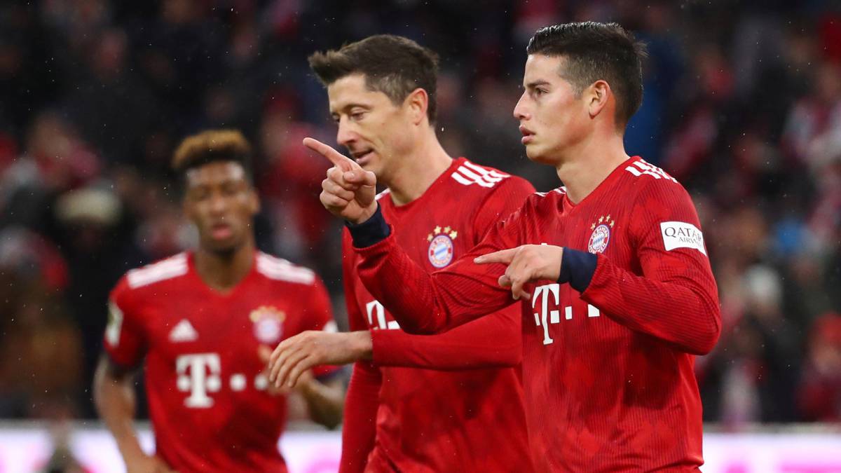James Rodríguez, uno de los jugadores clave del Bayern Múnich para el clásico ante Borussia Dortmund.