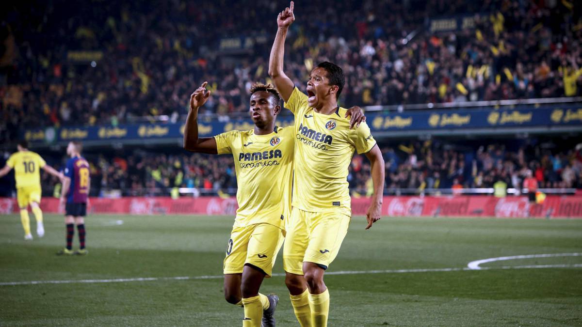 Carlos Bacca marcó el cuarto gol del triunfo del Villarreal ante el Barcelona en la jornada 30 de la Liga Santander en el estadio de la Cerámica