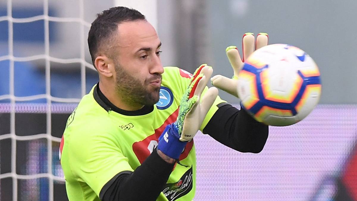 David Ospina en un entrenamiento del Napoli. El portero colombiano volvió a la convocatoria del equipo luego de estar tres semanas a fuera por lesión