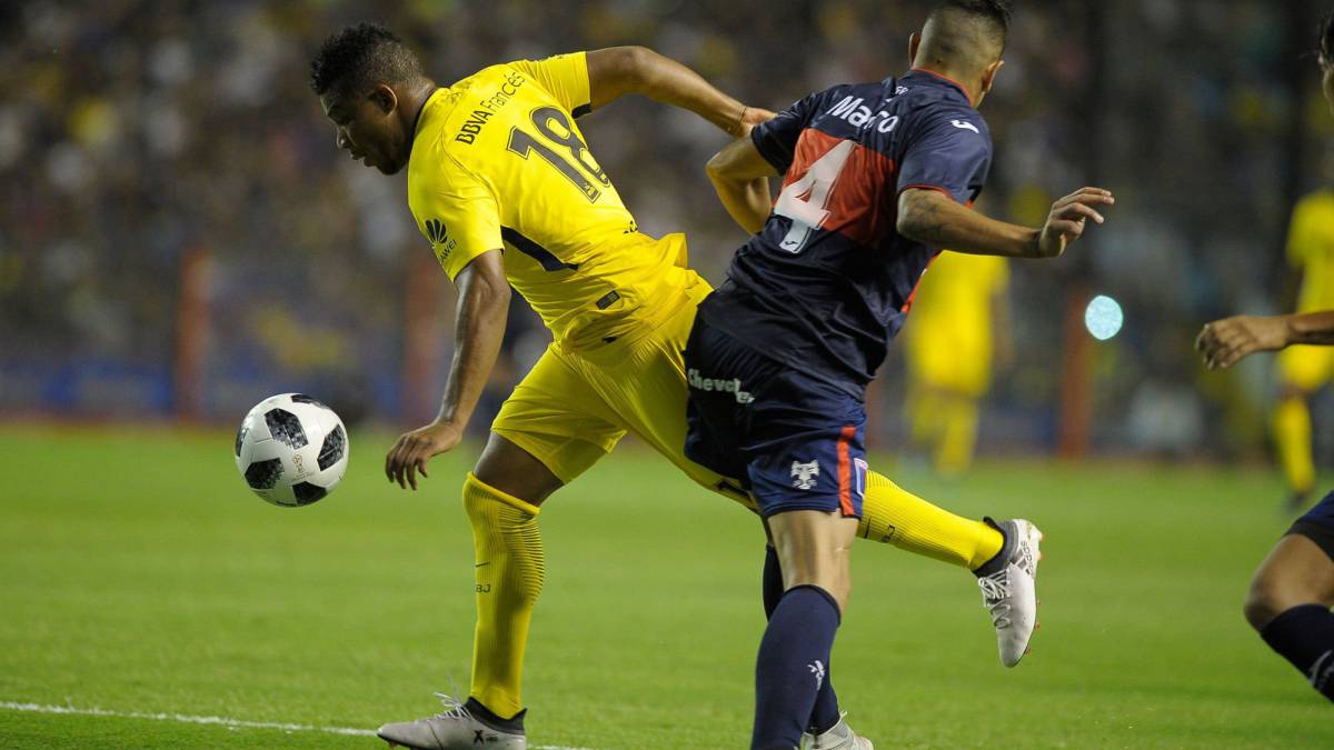 Frank Fabra, jugador de Boca Juniors, ante Tigre