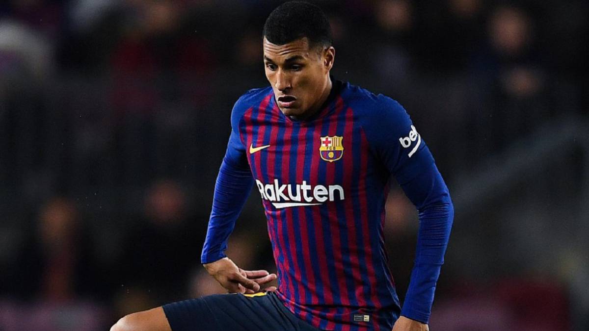 Jeison Murillo durante el partido ante Levante con el Barcelona por la Copa del Rey