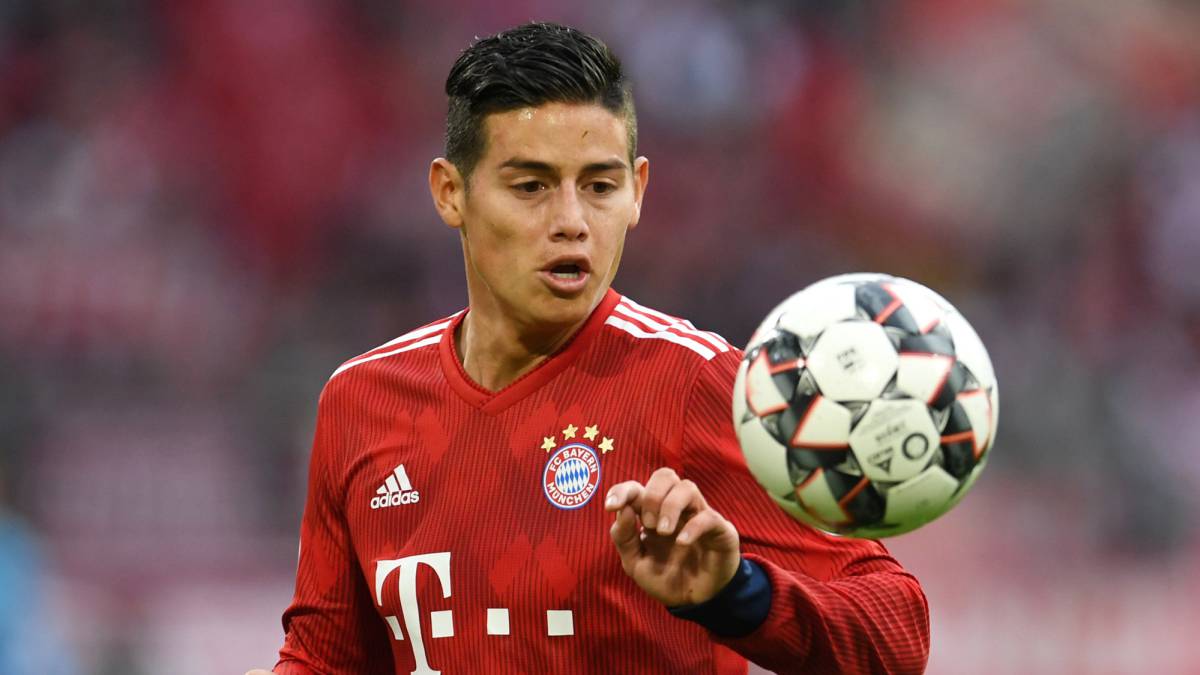 James Rodríguez durante un partido con Bayern Múnich, con el que busca mejorar los datos de su primera temporada.