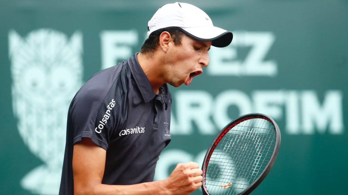 Daniel Galán celebra su paso a semifinales del ATP 250 de Houston.