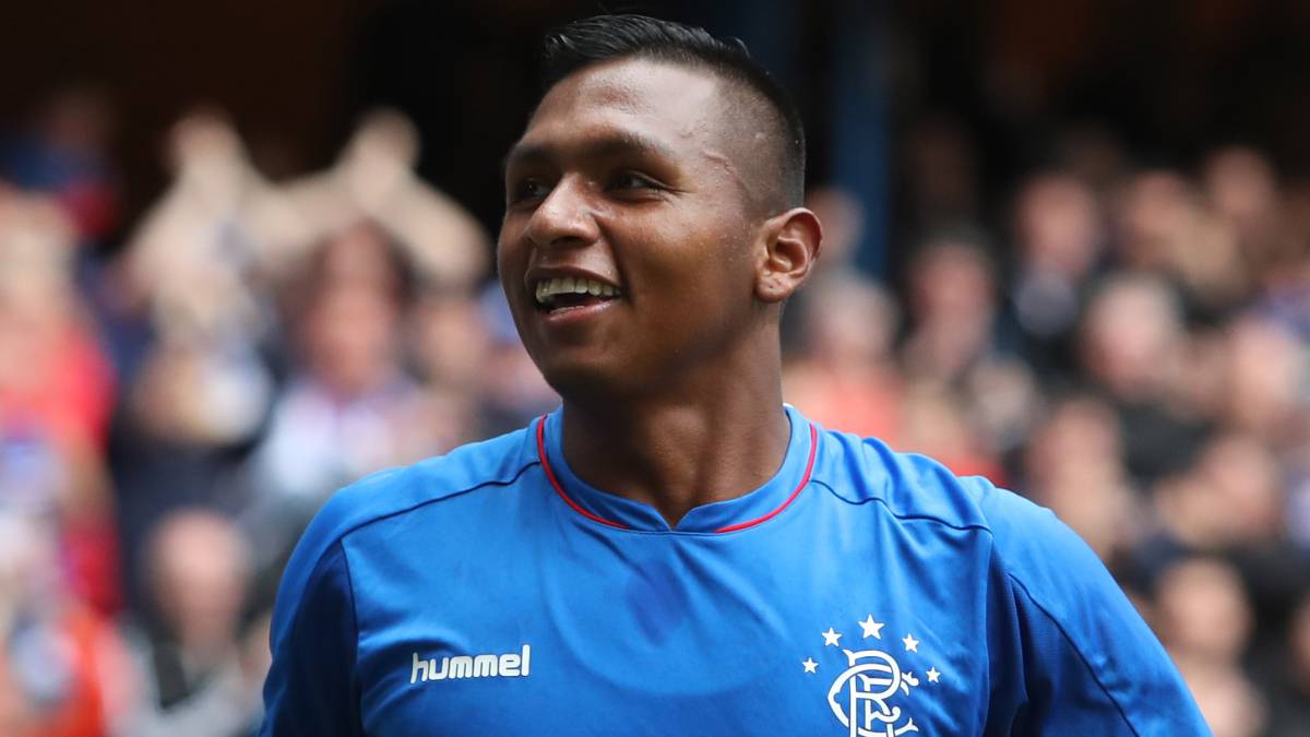 Alfredo Morelos, goleador del Rangers con 17 goles en la Liga de Esocia