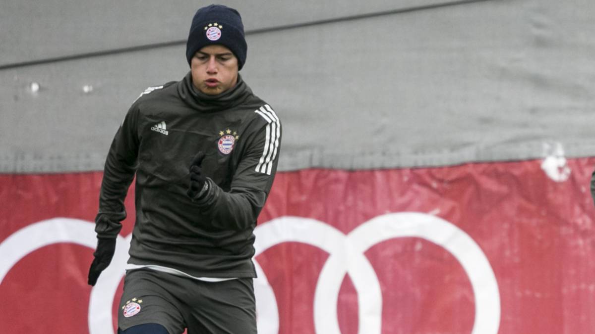 James Rodríguez entrena con el Bayern Múnich