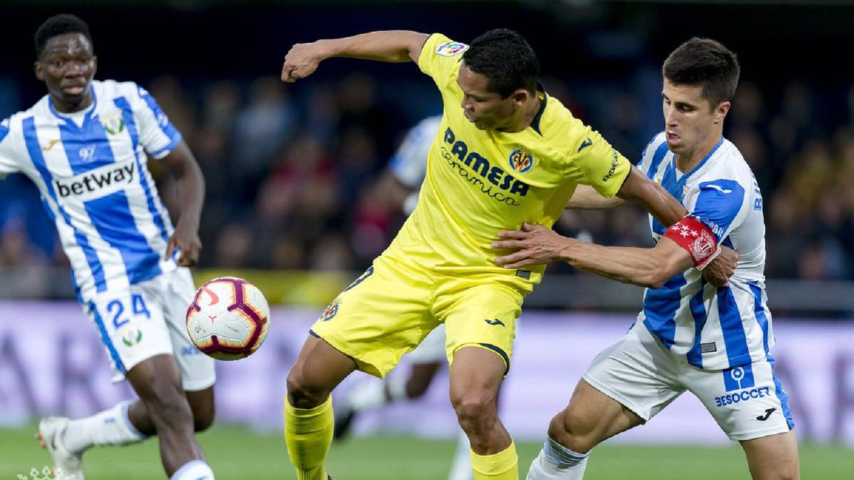 Carlos Bacca durante el partido entre Villarreal y Leganés por LaLiga de España.