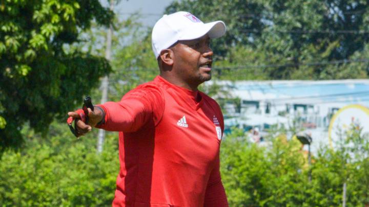 Jersson González en un entrenamiento con el América de Cali.