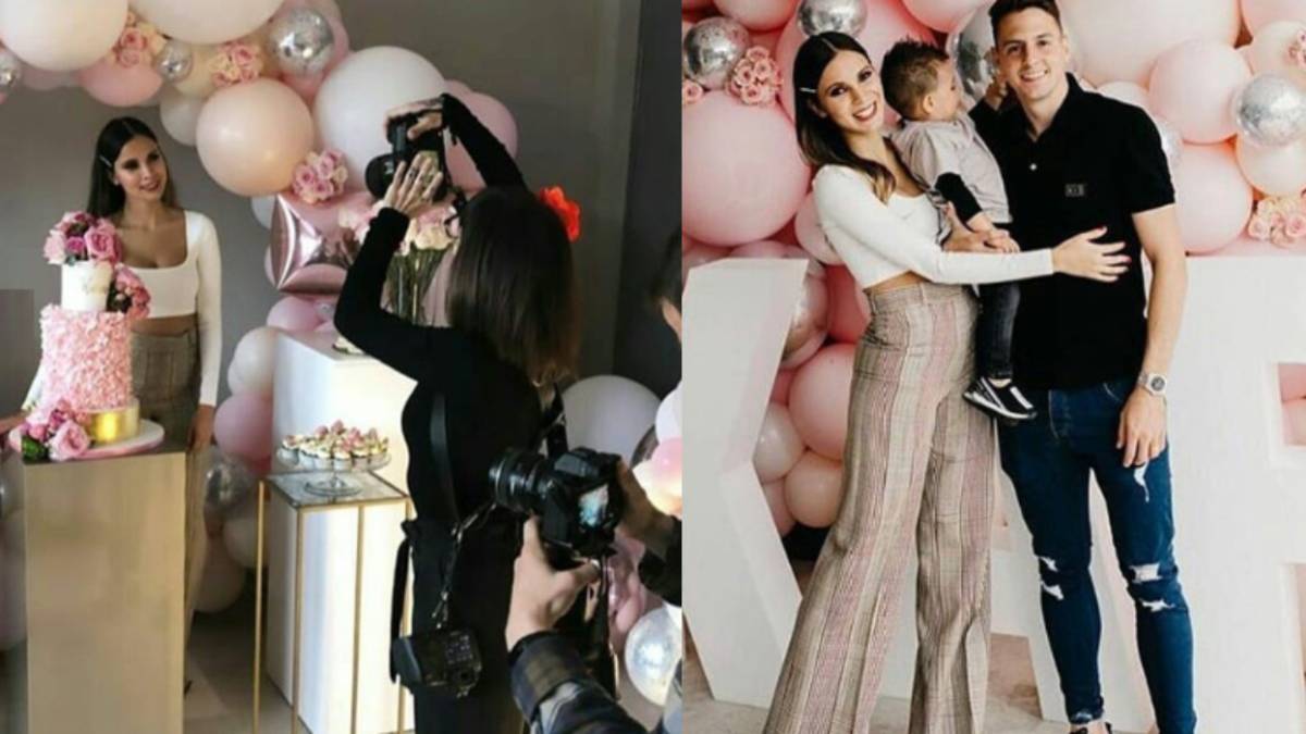 Karin Jiménez, esposa de Santiago Arias, celebrando sus 28 años de edad.