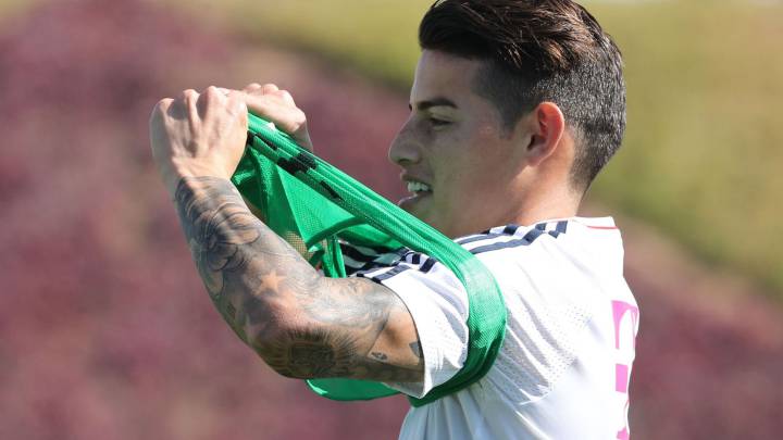 James Rodríguez con el Bayern Múnich en Doha