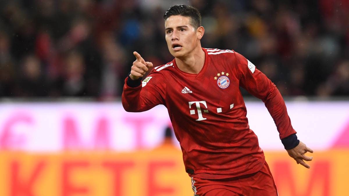 James Rodríguez, volante del Bayern Múnich,