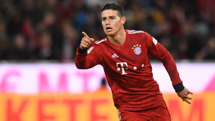 James Rodríguez, volante del Bayern Múnich,