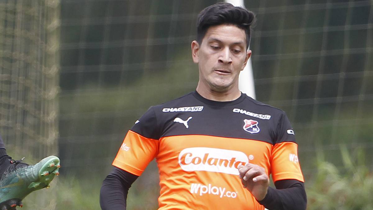 Germán Cano en un entrenamiento del DIM