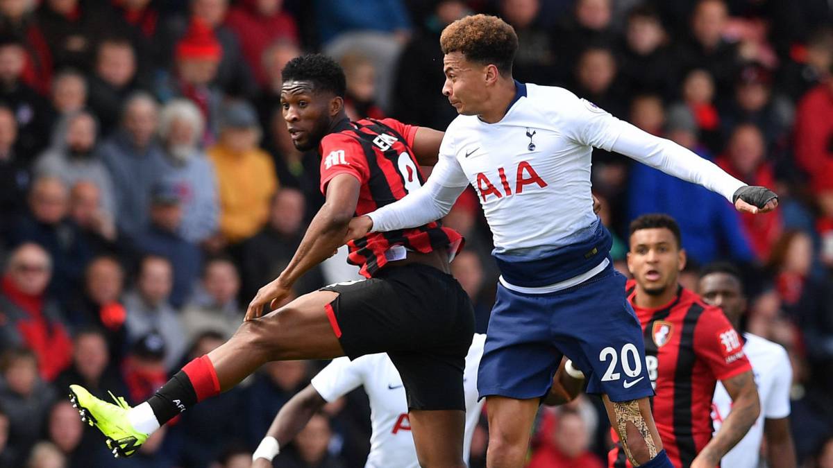 Jefferson Lerma le gana un salto a Alli del Tottenham
