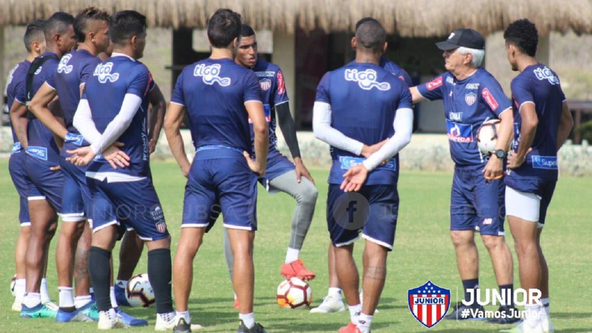 Julio Comesaña hizo su primer entrenamiento con el Junior de Barranquilla