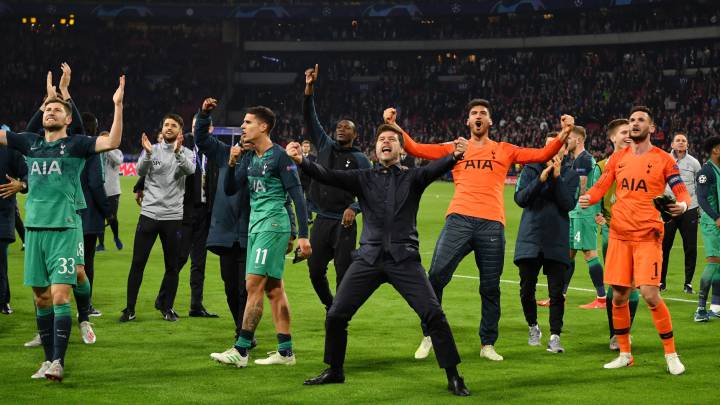 Tottenham celebra la clasificación a la final de la Champions en partido contra Ajax
