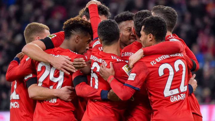 Bayern Múnich en un partido de Bundesliga