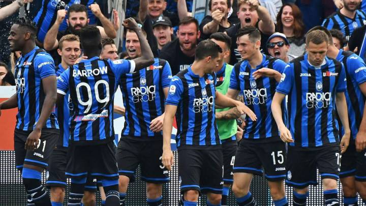 Atalanta celebra el gol ante Genoa en partido por la Serie A