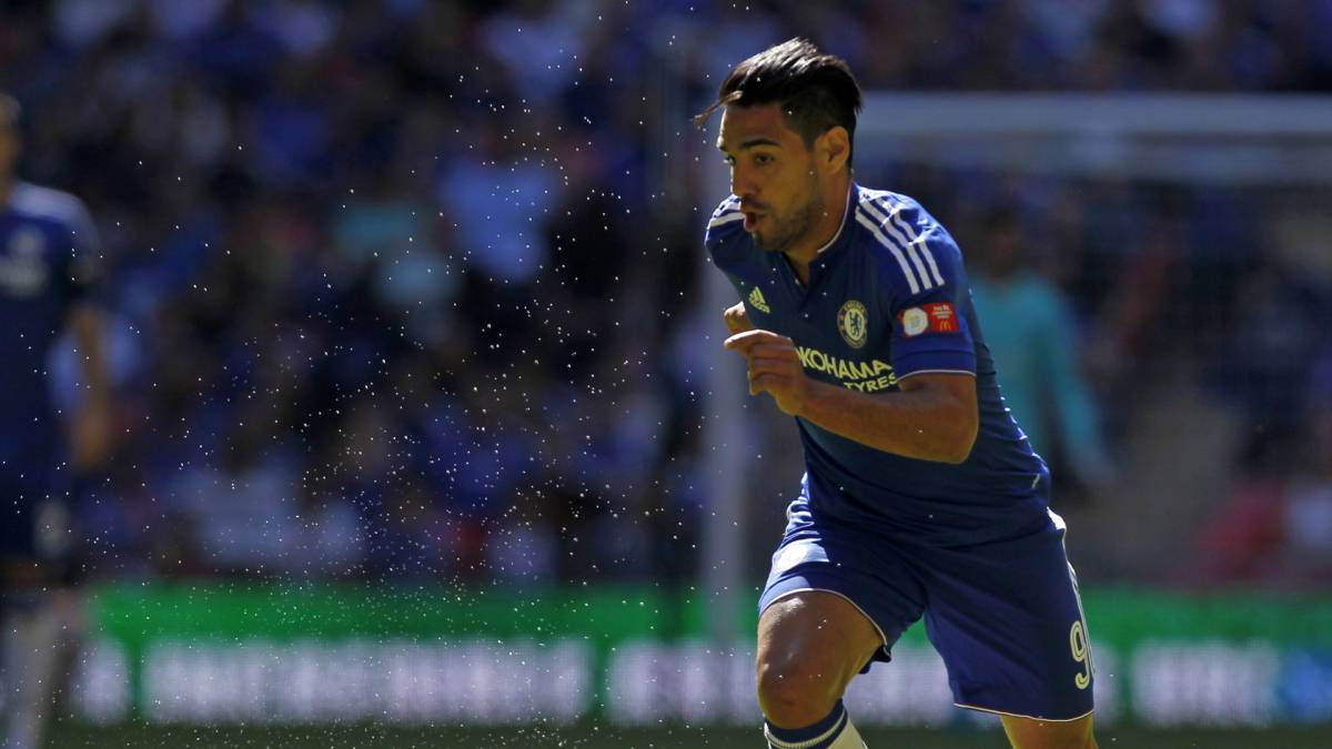 Falcao García en su paso por el Chelsea de Inglaterra
