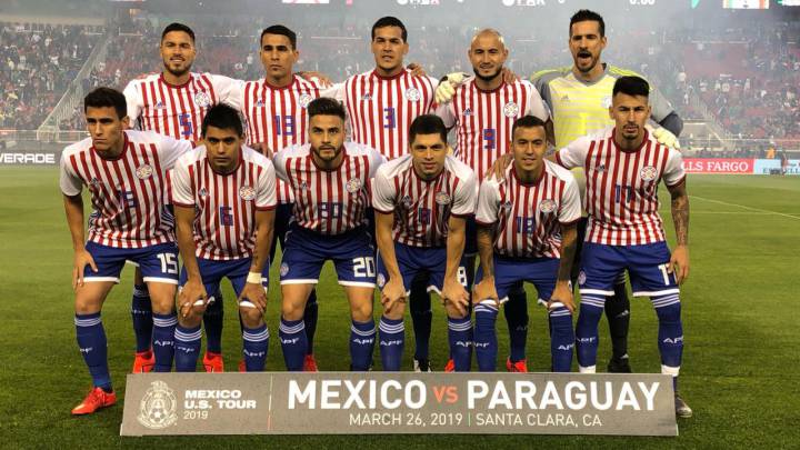 Selección Paraguay en partido amistoso ante México en la fecha FIFA de 2019
