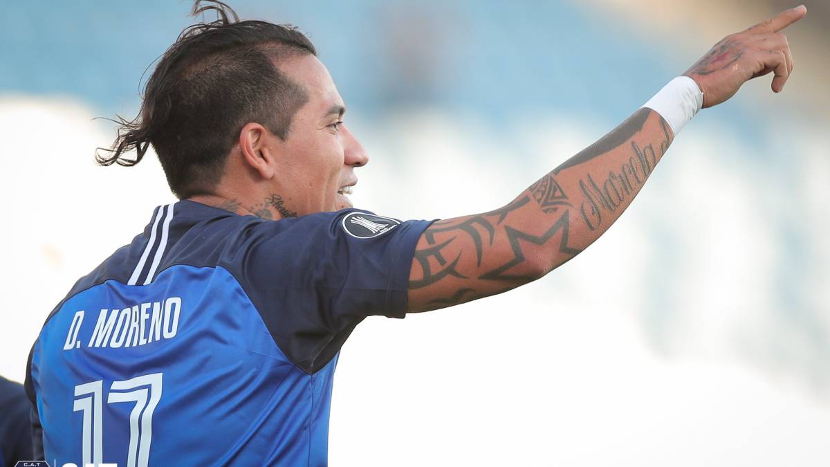 Dayro Moreno celebra un gol con Talleres de Córdoba