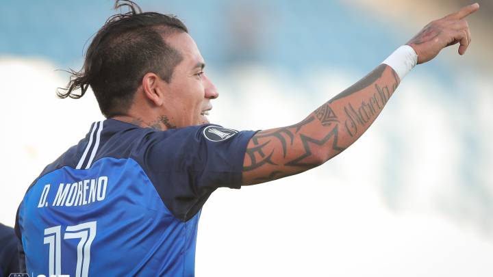 Dayro Moreno celebra un gol con Talleres de Córdoba