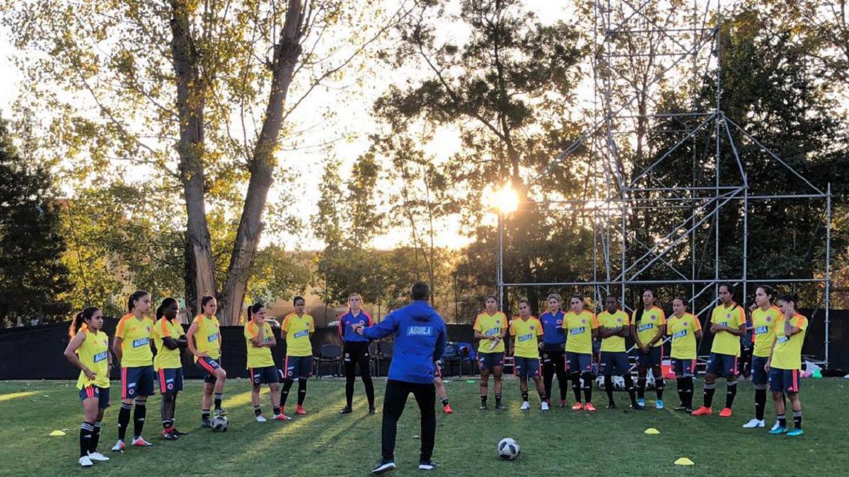La Selección Colombia femenina en su preparación para los amistosos ante Chile.