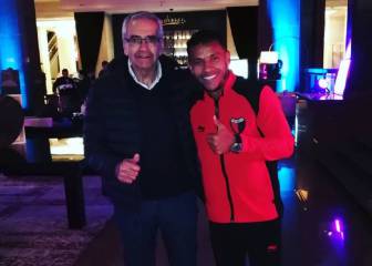 Gregorio Pérez visita a Wilson Morelo en Uruguay