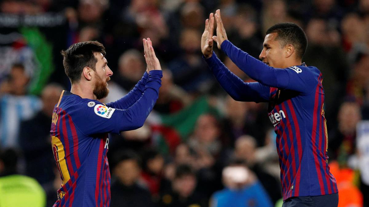 Lionel Messi y Jeison Murillo, compañeros en Barcelona que pueden enfrentarse en Copa América.