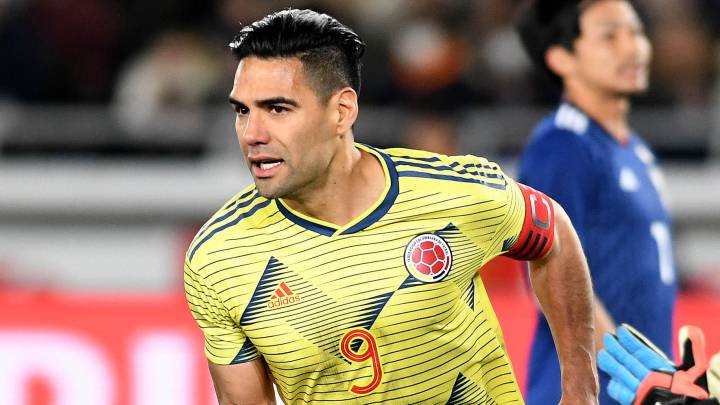 Falcao tras anotar ante Japón en partido amistoso