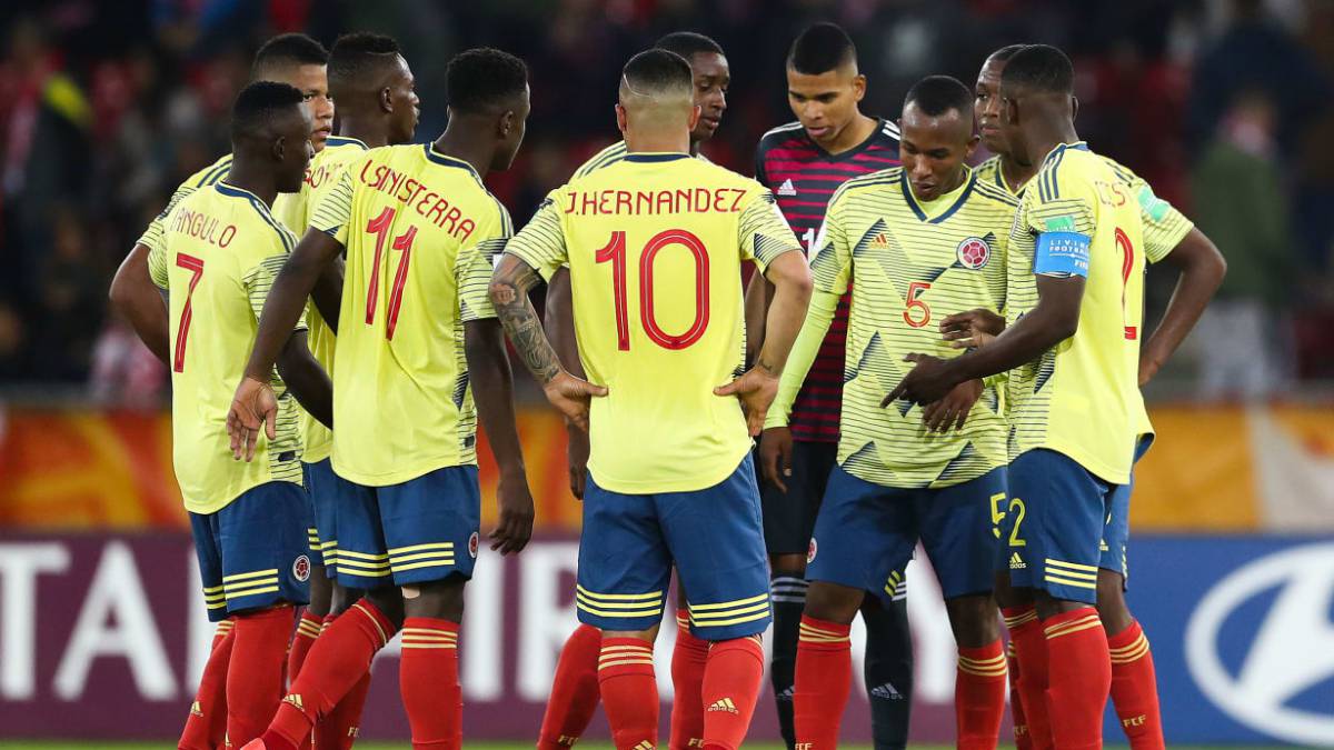Selección Colombia Sub-20 en el partido ante Polonia del Mundial 2019