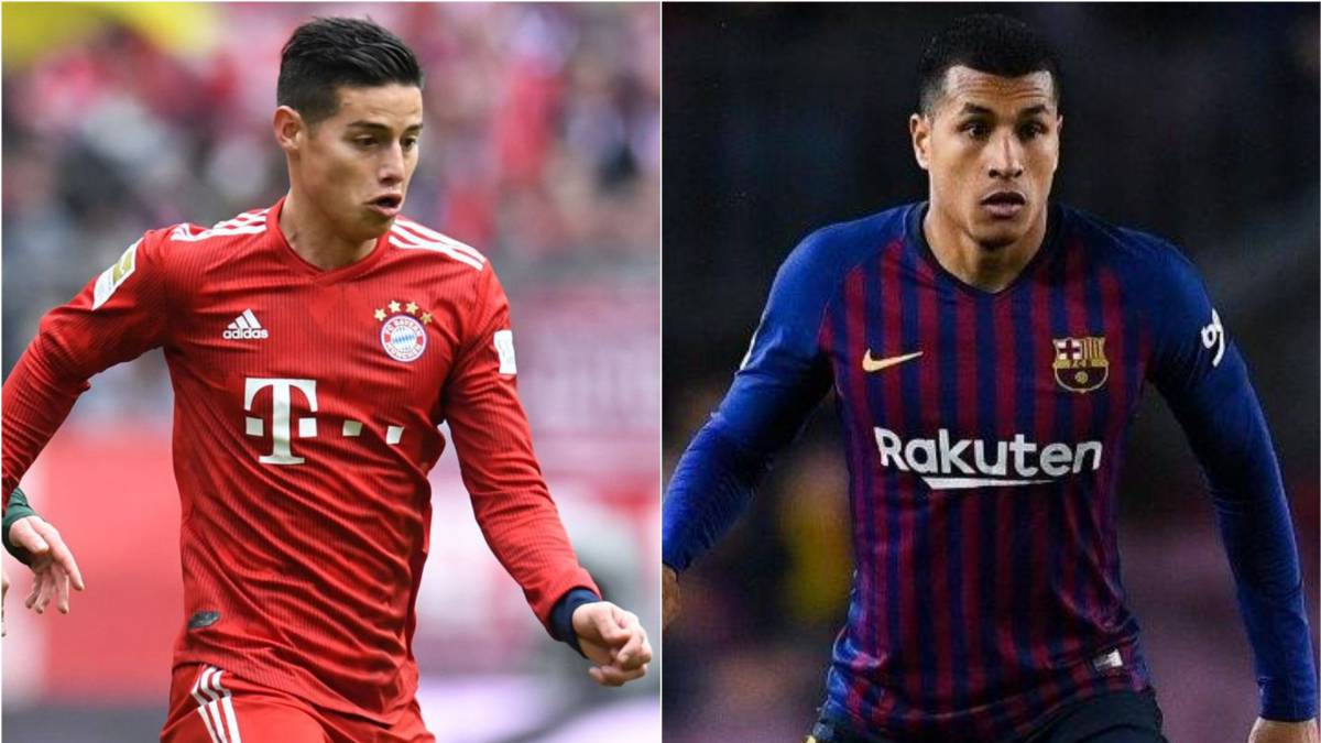 James Rodríguez y Jeison Murillo jugarían sus últimos partidos con el Bayern y Barcelona