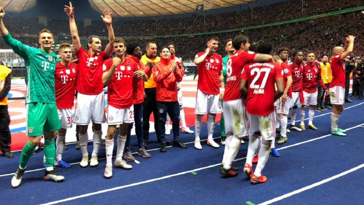 Bayern campeón de la Copa de Alemania con James desde la tribuna