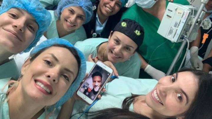 Esposa de Sebastián Viera en el parto de uno de sus hijos