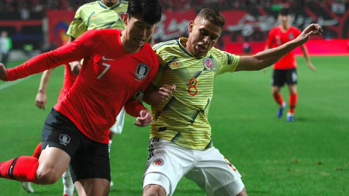Gustavo Cuéllar con Colombia ante Corea del Sur