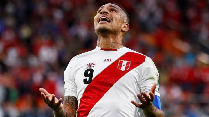 Paolo Guerrero en el Mundial de Rusia 2018 con la Selección Perú