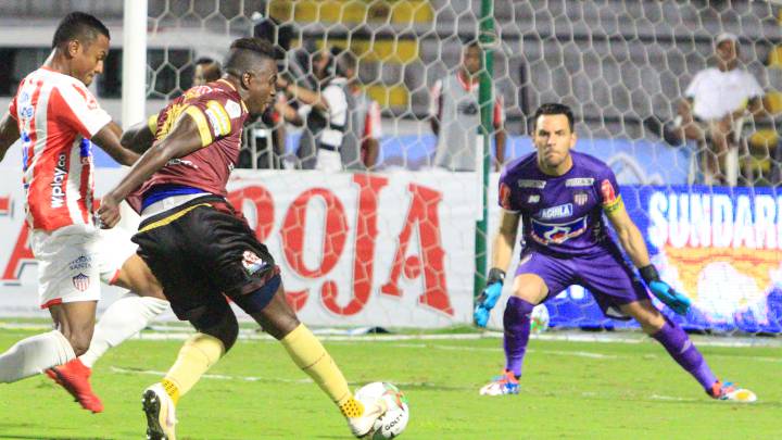 El arquero del Junior de Barranquilla Sebastián Viera, habló ante los medios de comunicación un día antes de la final de la Liga Águila I - 2019 ante Pasto