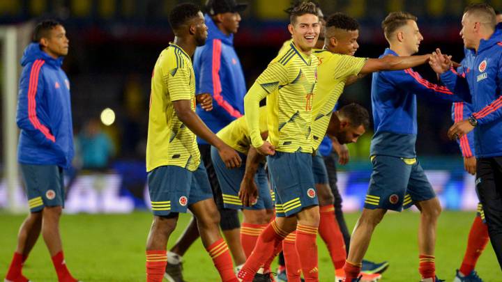 Selección Colombia ante Panamá en el Campín