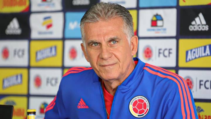 Carlos Queiroz en rueda de prensa de la Selección Colombia