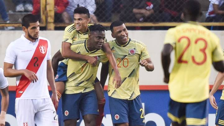 Celebración del gol de Duván Zapata.