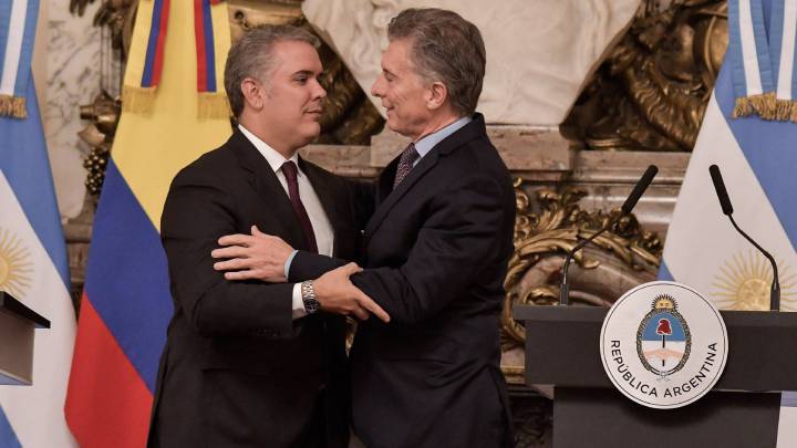 Iván Duque, presidente de Colombia, y Mauricio Macri, presidnete de Argentina