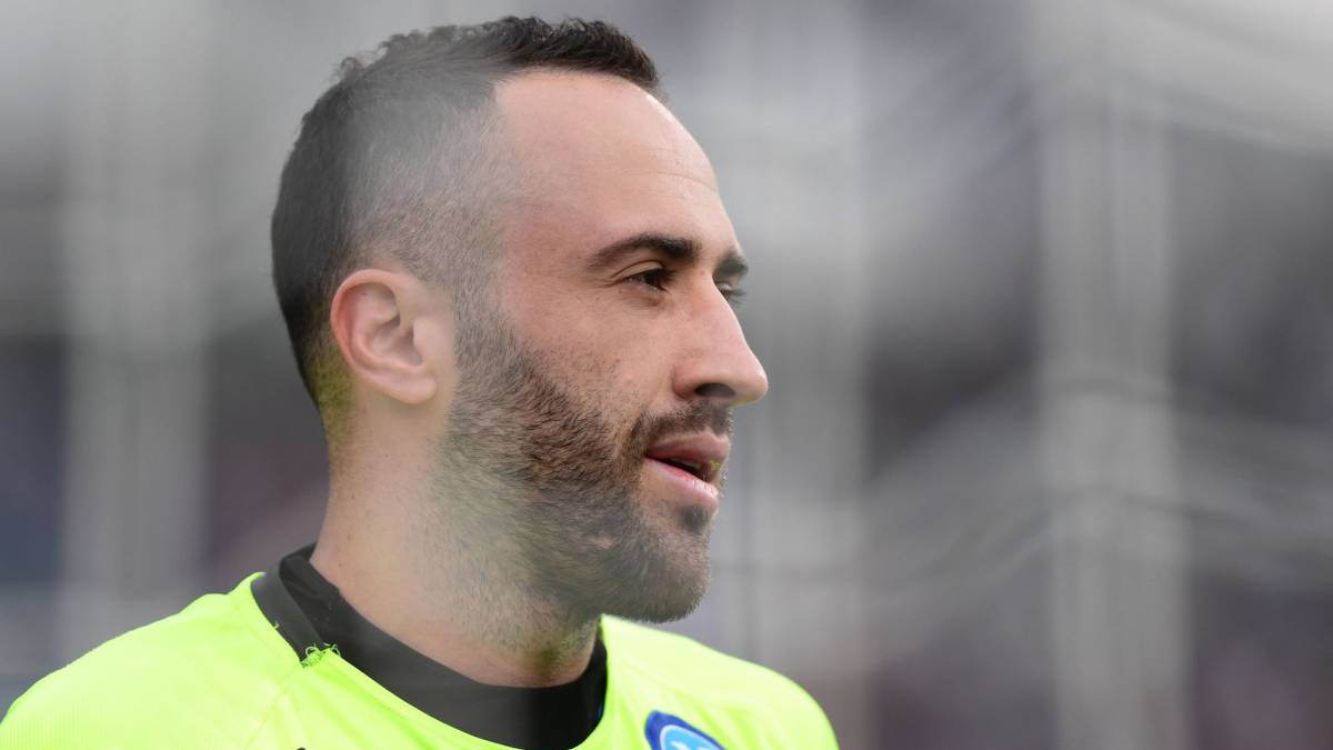 David Ospina en un entrenamiento de Napoli en la temporada 2018-2019