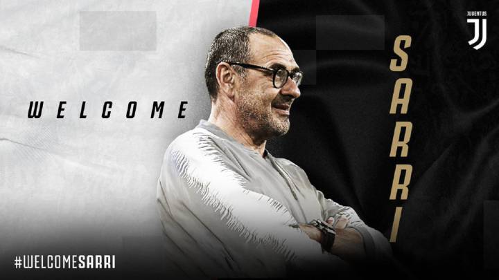 Maurizio Sarri, nuevo DT de Juventus.