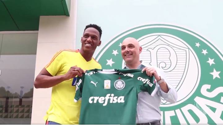 Yerry Mina recibió un homenaje por parte del Palmeiras.