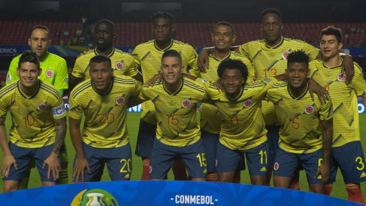 Selección Colombia en el partido ante Catar por la segunda fecha de la Copa América 2019
