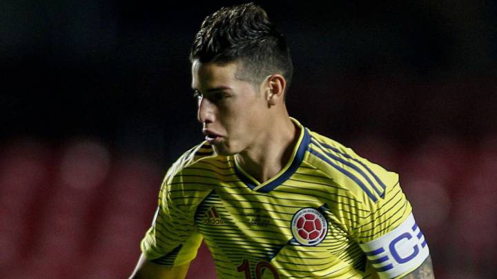 James Rodríguez en el partido de Colombia ante Catar en la Copa América