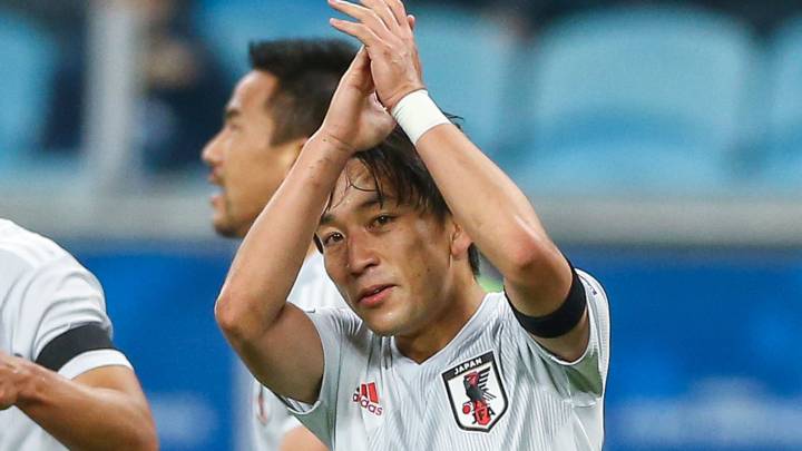 Koji Miyoshi, celebra su doblete con Japón en la Copa América ante Uruguay
