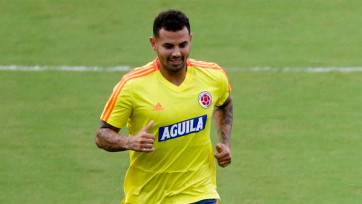 Edwin Cardona, en entrenamiento de la Selección Colombia para enfrentar a Paraguay en la Copa América