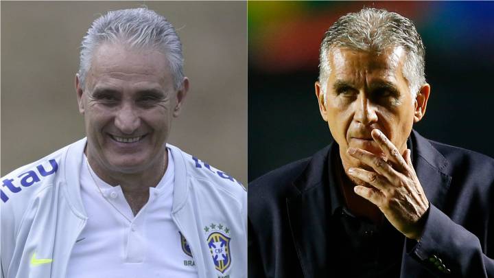 Tite y Carlos Queiroz en la Copa América 2019