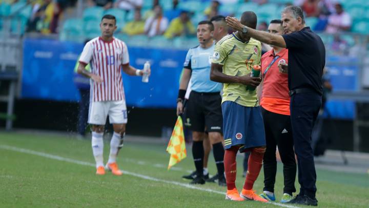 El técnico de la Selección Colombia, Carlos Queiroz, habló en rueda de prensa después de la victoria 1 - 0 ante Paraguay en el cierre del Grupo B