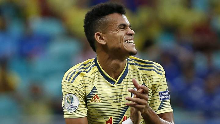 Luis Díaz durante el partido entre Colombia ante Paraguay por la Copa América